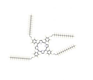 5,10,15,20-Tetrakis[4-(1&prime;H,1&prime;H,2&prime;H,2&prime;H-perfluorododecylthio)-2,3,5,6-tetrafluorophenyl] porphyrin - chemical structure image
