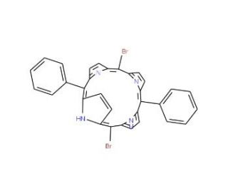 5,15-dibromo-10,20-diphenylporphine (CAS 151256-86-9) - chemical structure image