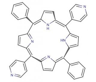 5,15-Diphenyl-10,20-di(4-pyridyl)-21H,23H-porphine - chemical structure image