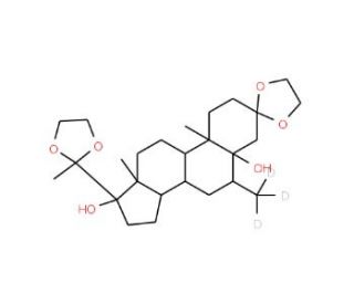 5,17-Dihydroxy-6&alpha;-methyl-5&alpha;-pregnane-3,20-dioneCyclic Bis(ethylene Acetal) - chemical structure image
