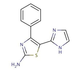 5-(1H-imidazol-2-yl)-4-phenyl-1,3-thiazol-2-amine - chemical structure image