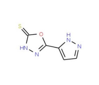 5-(1H-Pyrazol-5-yl)-1,3,4-oxadiazole-2-thiol - chemical structure image