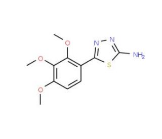 5-(2,3,4-Trimethoxy-phenyl)-[1,3,4]thiadiazol-2-ylamine - chemical structure image