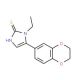 5-(2,3-dihydro-1,4-benzodioxin-6-yl)-1-ethyl-1H-imidazole-2-thiol - chemical structure image