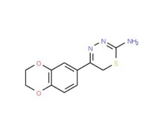 5-(2,3-dihydro-1,4-benzodioxin-6-yl)-6H-1,3,4-thiadiazin-2-amine - chemical structure image