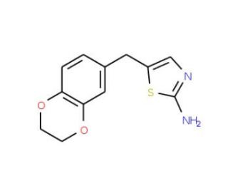 5-(2,3-dihydro-1,4-benzodioxin-6-ylmethyl)-1,3-thiazol-2-amine - chemical structure image