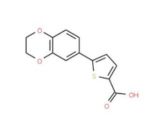 5-(2,3-Dihydro-benzo[1,4]dioxin-6-yl)-thiophene-2-carboxylic acid - chemical structure image