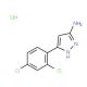 5-(2,4-Dichloro-phenyl)-2H-pyrazol-3-ylamine hydrochloride - chemical structure image