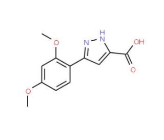 5-(2,4-Dimethoxy-phenyl)-2H-pyrazole-3-carboxylic acid - chemical structure image