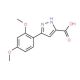 5-(2,4-Dimethoxy-phenyl)-2H-pyrazole-3-carboxylic acid - chemical structure image