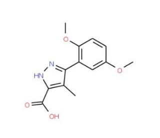 5-(2,5-Dimethoxy-phenyl)-4-methyl-2H-pyrazole-3-carboxylic acid - chemical structure image