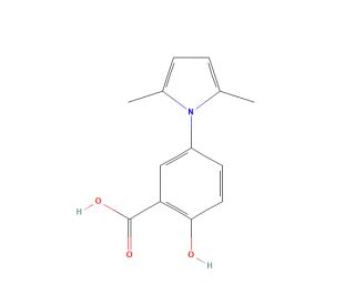 5-(2,5-Dimethyl-pyrrol-1-yl)-2-hydroxy-benzoic acid (CAS 313701-92-7) - chemical structure image