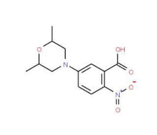 5-(2,6-Dimethylmorpholin-4-yl)-2-nitrobenzoic acid - chemical structure image