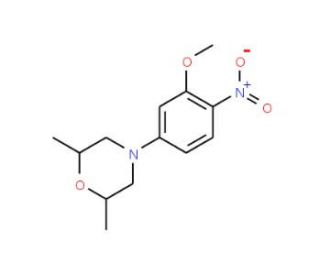 5-(2,6-Dimethylmorpholino)-2-nitrophenylmethylether - chemical structure image