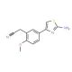[5-(2-amino-1,3-thiazol-4-yl)-2-methoxyphenyl]acetonitrile - chemical structure image