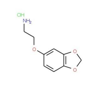 5-(2-aminoethoxy)-2H-1,3-benzodioxole hydrochloride - chemical structure image
