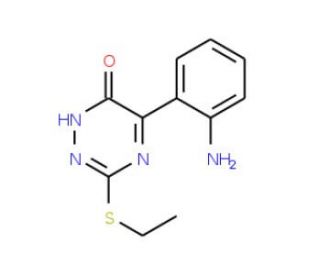 5-(2-Aminophenyl)-3-(ethylthio)-1,2,4-triazin-6(1H)-one - chemical structure image