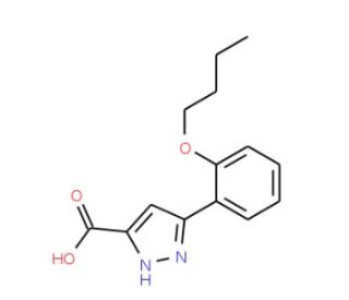5-(2-Butoxy-phenyl)-2H-pyrazole-3-carboxylic acid - chemical structure image