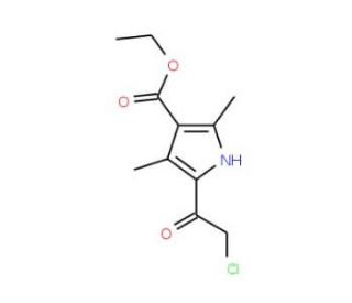 5-(2-Chloro-acetyl)-2,4-dimethyl-1H-pyrrole-3-carboxylic acid ethyl ester (CAS 950-86-7) - chemical structure image