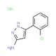 5-(2-Chloro-phenyl)-2H-pyrazol-3-ylamine hydrochloride - chemical structure image