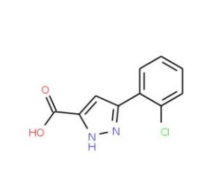 5-(2-Chloro-phenyl)-2H-pyrazole-3-carboxylic acid (CAS 890621-13-3) - chemical structure image