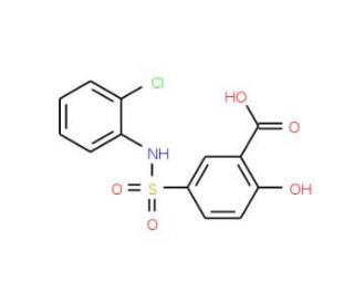 5-(2-Chloro-phenylsulfamoyl)-2-hydroxy-benzoic acid (CAS 62547-09-5) - chemical structure image