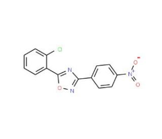 5-(2-Chlorophenyl)-3-(4-nitrophenyl)-1,2,4-oxadiazole (CAS 861238-44-0) - chemical structure image