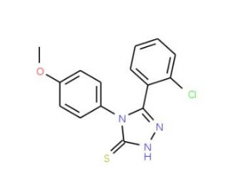 5-(2-Chlorophenyl)-4-(4-methoxyphenyl)-4H-[1,2,4]triazole-3-thiol - chemical structure image