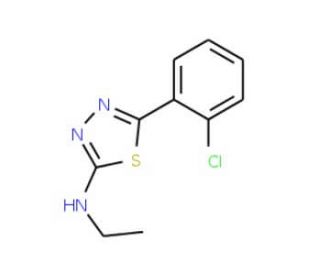 5-(2-Chlorophenyl)-N-ethyl-1,3,4-thiadiazol-2-amine - chemical structure image