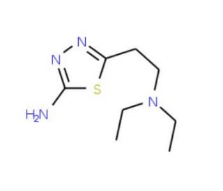 5-(2-Diethylamino-ethyl)-[1,3,4]thiadiazol-2-ylamine (CAS 14068-40-7) - chemical structure image