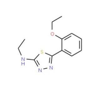 5-(2-Ethoxyphenyl)-N-ethyl-1,3,4-thiadiazol-2-amine - chemical structure image