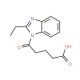5-(2-Ethyl-benzoimidazol-1-yl)-5-oxo-pentanoic acid - chemical structure image