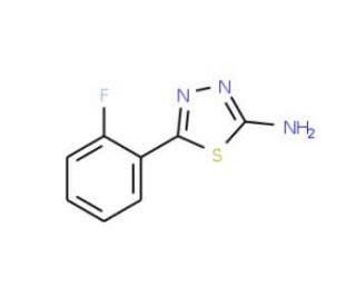 5-(2-Fluoro-phenyl)-[1,3,4]thiadiazol-2-ylamine (CAS 59565-51-4) - chemical structure image