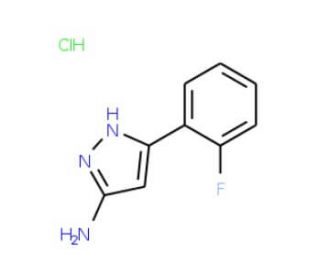 5-(2-Fluoro-phenyl)-2H-pyrazol-3-ylamine hydrochloride - chemical structure image