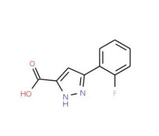 5-(2-Fluoro-phenyl)-2H-pyrazole-3-carboxylic acid (CAS 859155-87-6) - chemical structure image