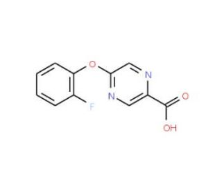5-(2-fluorophenoxy)pyrazine-2-carboxylic acid - chemical structure image