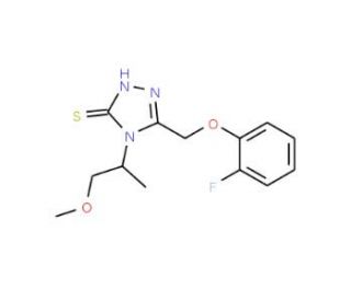 5-(2-Fluorophenoxymethyl)-4-(2-methoxy-1-methyl-ethyl)-4H[1,2,4]triazole-3-thiol - chemical structure image