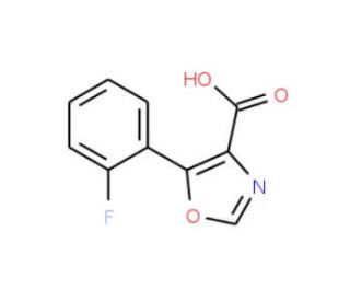 5-(2-Fluorophenyl)-1,3-oxazole-4-carboxylic acid (CAS 347187-18-2) - chemical structure image