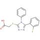 {[5-(2-fluorophenyl)-4-phenyl-4H-1,2,4-triazol-3-yl]thio}acetic acid - chemical structure image