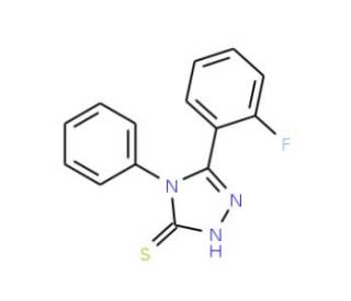 5-(2-fluorophenyl)-4-phenyl-4H-1,2,4-triazole-3-thiol - chemical structure image