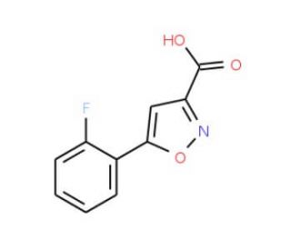 5-(2-fluorophenyl)isoxazole-3-carboxylic acid (CAS 668970-73-8) - chemical structure image