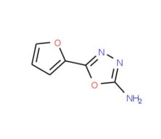 5-(2-furyl)-1,3,4-oxadiazol-2-amine (CAS 7659-06-5) - chemical structure image