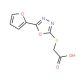 {[5-(2-furyl)-1,3,4-oxadiazol-2-yl]thio}acetic acid (CAS 33621-24-8) - chemical structure image