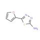 5-(2-furyl)-1,3,4-thiadiazol-2-amine (CAS 4447-45-4) - chemical structure image