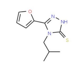5-(2-furyl)-4-isobutyl-4H-1,2,4-triazole-3-thiol - chemical structure image