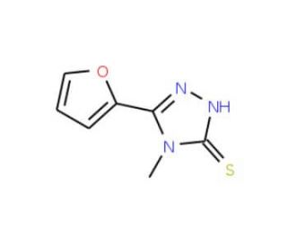 5-(2-furyl)-4-methyl-4H-1,2,4-triazole-3-thiol (CAS 27106-14-5) - chemical structure image