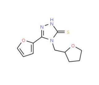 5-(2-Furyl)-4-(tetrahydrofuran-2-ylmethyl)-4H-1,2,4-triazole-3-thiol - chemical structure image