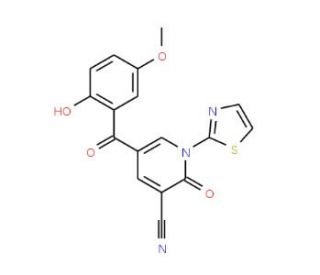 5-(2-Hydroxy-5-methoxy-benzoyl)-2-oxo-1-thiazol-2-yl-1,2-dihydro-pyridine-3-carbonitrile - chemical structure image