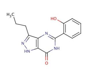 5-(2-Hydroxyphenyl)-3-propyl-1,6-dihydro-7H-pyrazolo[4,3-d]pyrimidin-7-one - chemical structure image