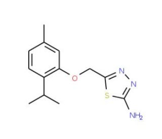 5-(2-Isopropyl-5-methyl-phenoxymethyl)-[1,3,4]thiadiazol-2-ylamine - chemical structure image